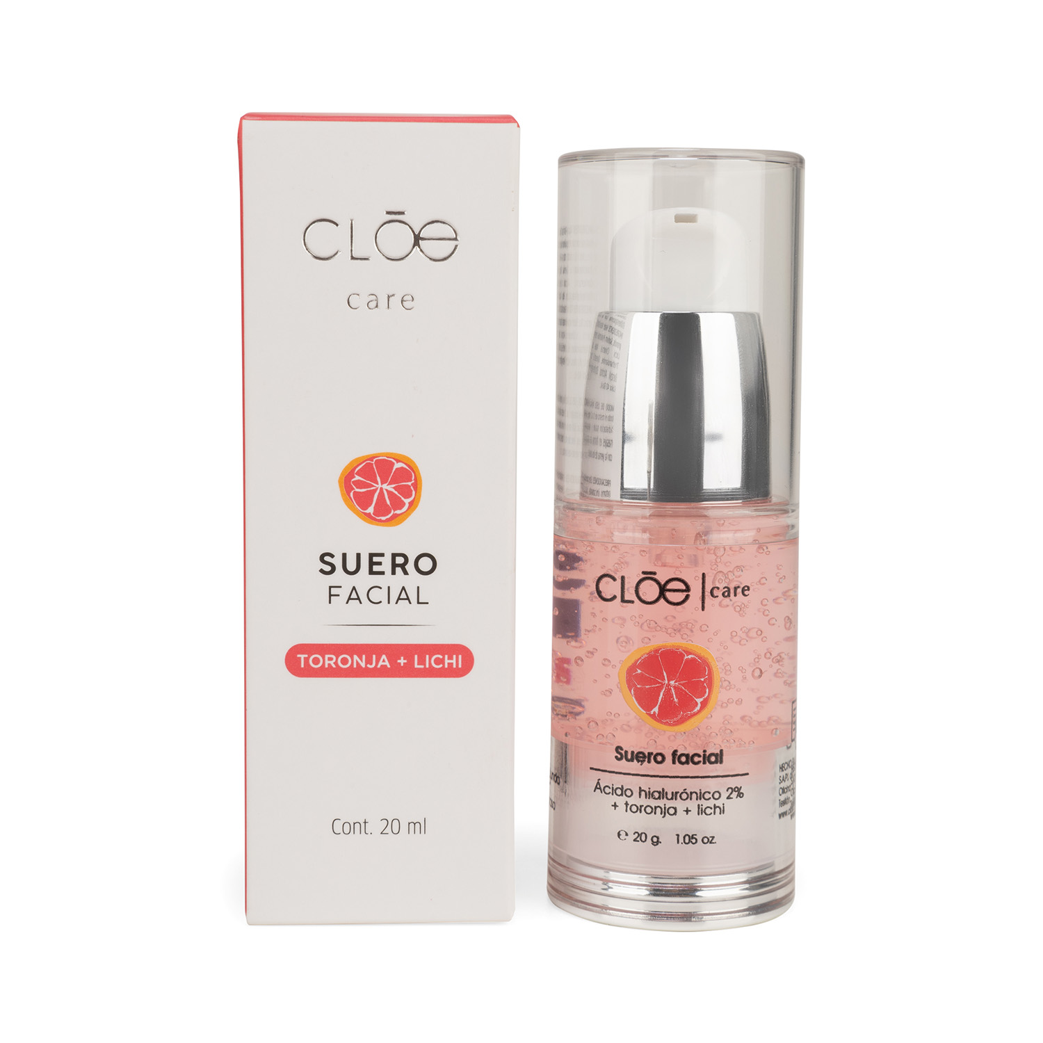 SUERO FACIAL CON ÁCIDO HIALURÓNICO + TORONJA  (SUERO HIDRATANTE PARA ROSTRO)